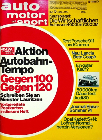 Deckblatt Auto Motor und Sport (05/1974)